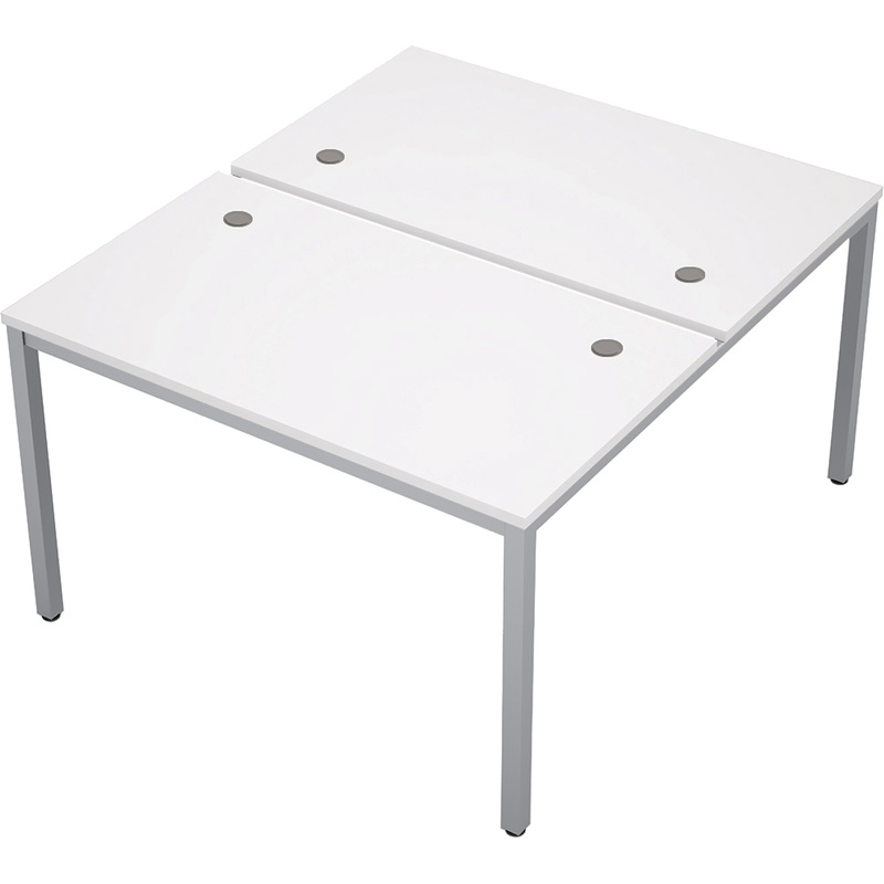 Изображение товара Стол приставной Avance 6МБ.269 двухместный белый/алюминий матовый