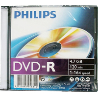 Диск DVD-R Philips 4.7 ГБ 16x slim  DM4S6S01F/97