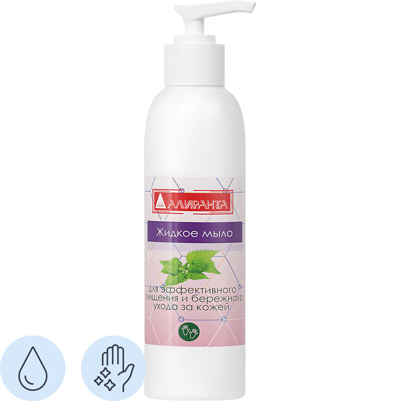 Изображение товара Жидкое мыло Алиранта очищающее с дозатором 500 мл для рук и тела