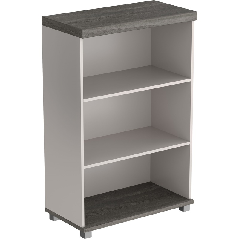 Изображение товара Стеллаж для документов Комус Мебель Easy Director (асканит/железный камень, 854х445х1311 мм)