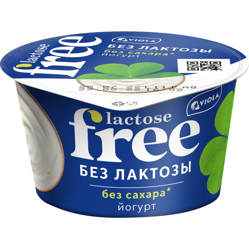 Изображение товара Йогурт Viola Free безлактозный 3.4% 180 г натуральный густой продукт