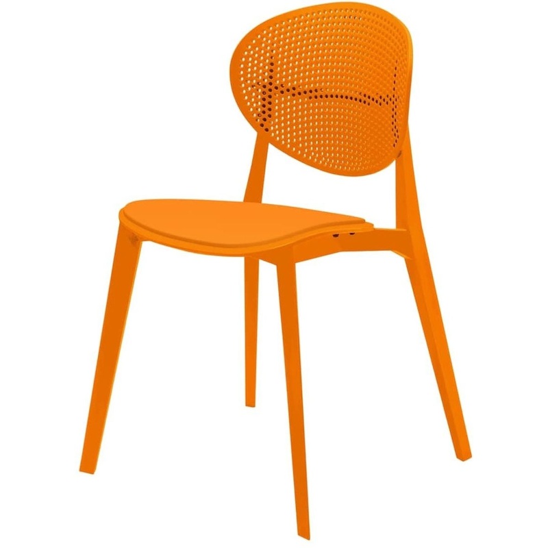 Изображение товара Обеденный стул Sheffilton SHT-S111-P 217066 оранжевый пластиковый современный