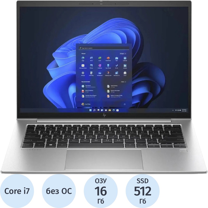 Изображение товара Ноутбук HP EliteBook 1040 G10 14" Core i7 16 ГБ SSD 512 ГБ серебристый