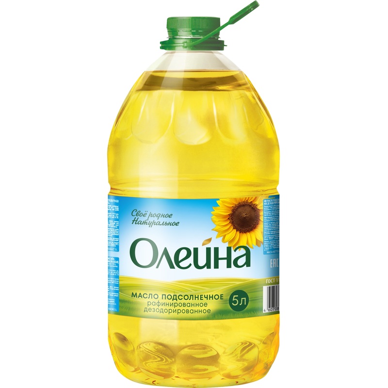 Изображение товара Масло подсолнечное Олейна рафинированное 5 л - высокое качество и экономия