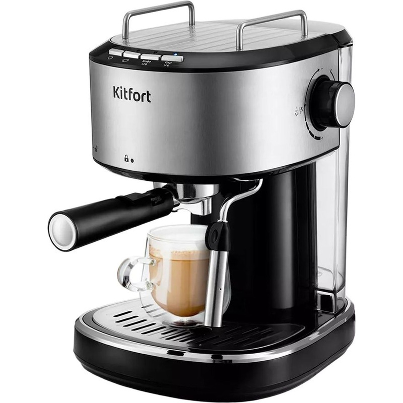 Изображение товара Рожковая кофеварка Kitfort КТ-754 для эспрессо и капучино, 850 Вт