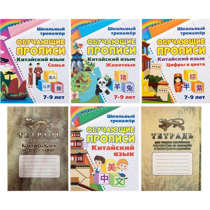 Изображение товара Набор для обучения китайскому языку начальной школы прописи и тетради Учитель