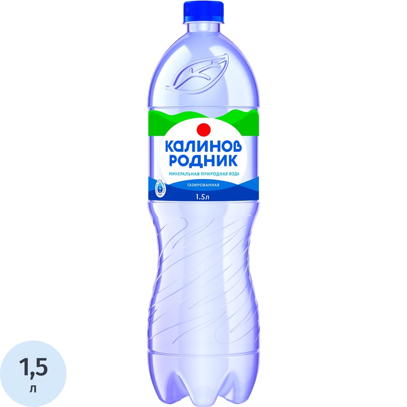 Изображение товара Вода минеральная Калинов Родник столовая газированная 1.5 л