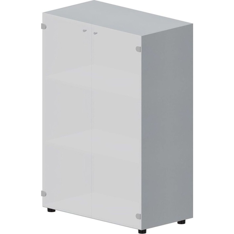 Изображение товара Шкаф для документов Artwood OMMS564BLTI со стеклом серый 800х440х1180 мм