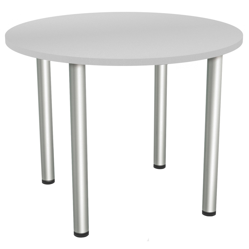 Изображение товара Стол для читального зала круглый (серый, 960х960х735 мм)