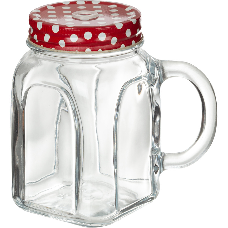 Изображение товара Стеклянная кружка Pasabahce 450 мл с крышкой для холодных напитков