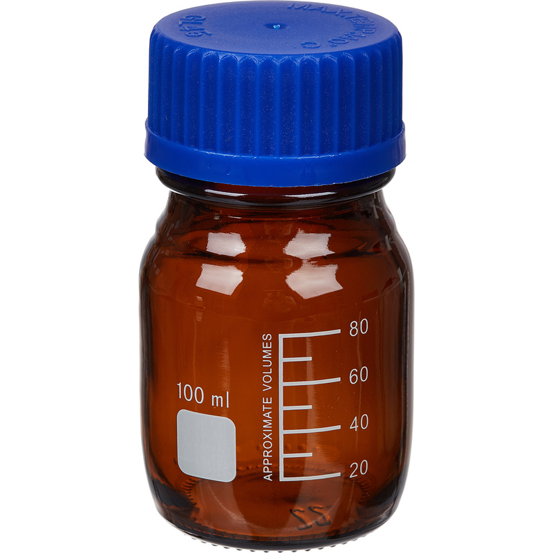 Изображение товара Банка Apexlab с винтовой крышкой 100 мл темное стекло для реактивов