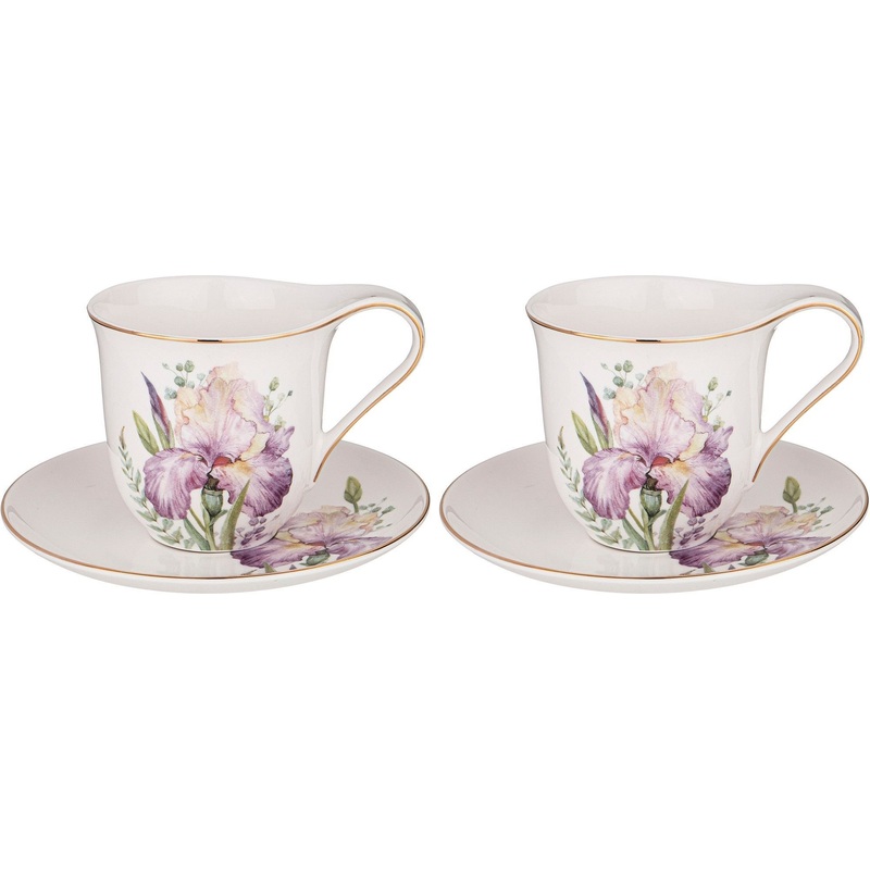 Изображение товара Набор чайный Lefard Irises на 2 персоны фарфор 4 предмета