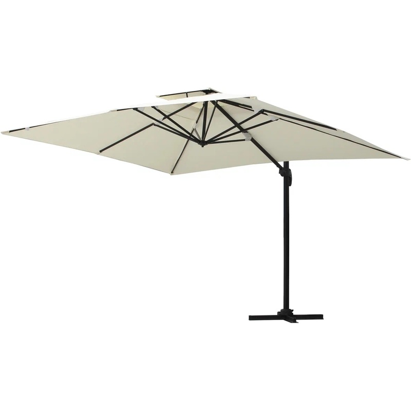 Изображение товара Зонт Килт Max (светло-бежевый/чёрный, 2970х3970х2740 мм)