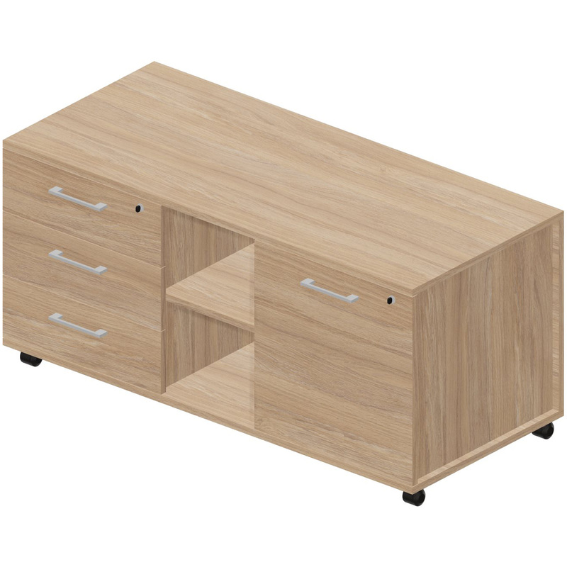 Изображение товара Мобильная тумба Mahia OMU1253BG дуб светлый 1200х530х570 мм 3 ящика