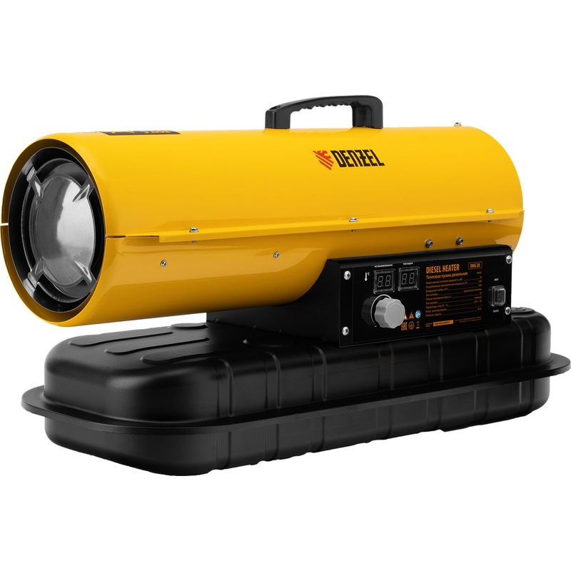 Изображение товара Тепловая пушка Denzel DHG-20 дизельная с мощностью 20 кВт и площадью обогрева 200 кв м