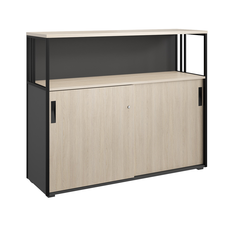 Изображение товара Шкаф-купе комбинированный Easy to lead K-Loft дуб скандинавский грифит 1370х420х1116 мм