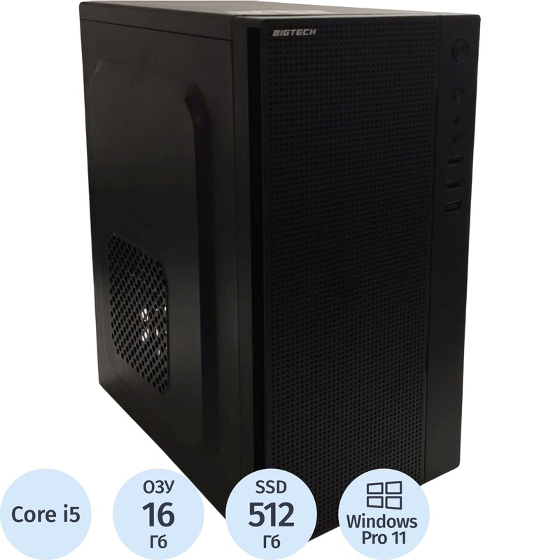 Изображение товара Системный блок BigTech Core i5 13400F DDR5 16 ГБ SSD 512 ГБ Windows 11 Pro