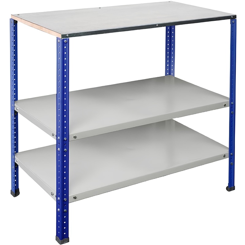 Изображение товара Верстак Практик Garage №112 с металлокаркасом и деревянной столешницей