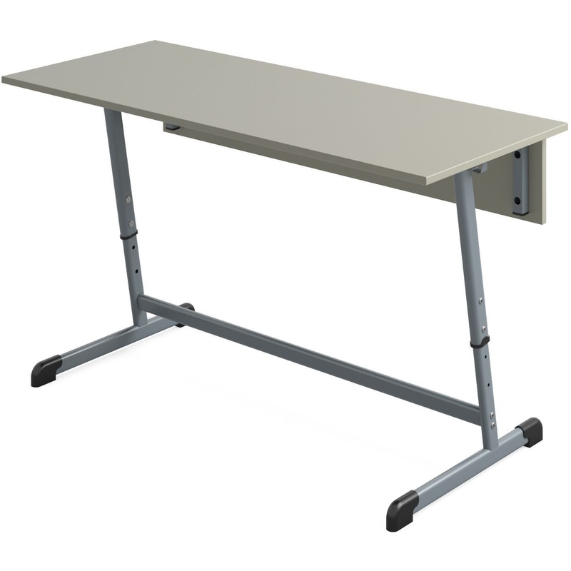 Изображение товара Растущая двухместная парта Аспект серый для детей рост 3-7 лет регулируемая по высоте