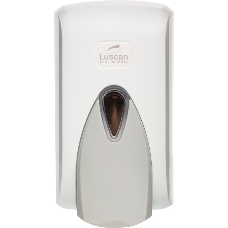Изображение товара Дозатор для жидкого мыла Luscan Professional 0.5л механический пластик бело-серый