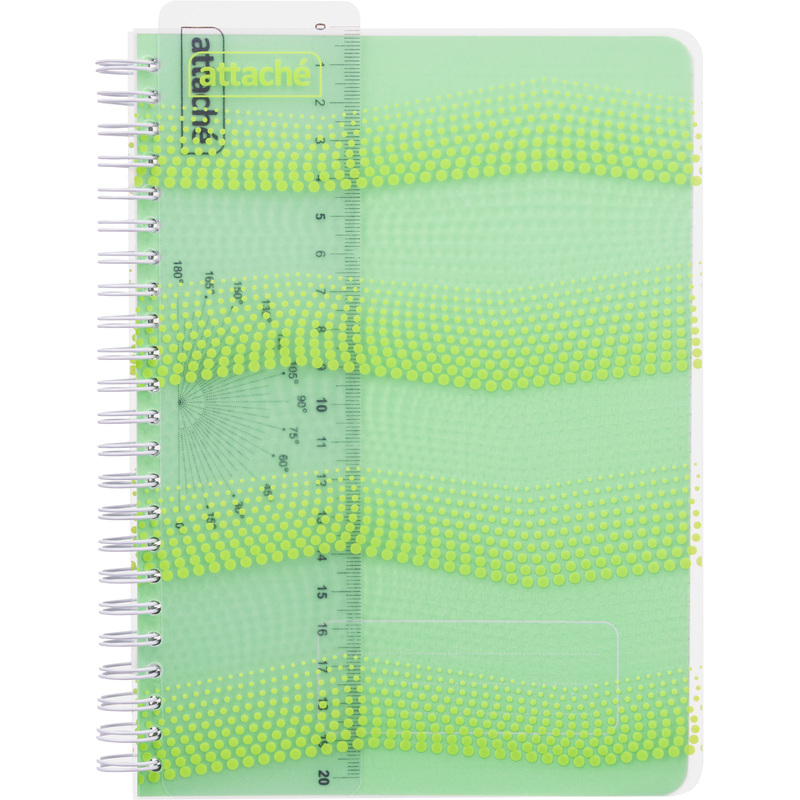 Изображение товара Бизнес-тетрадь Attache Waves А5 100 листов зеленая в клетку на спирали