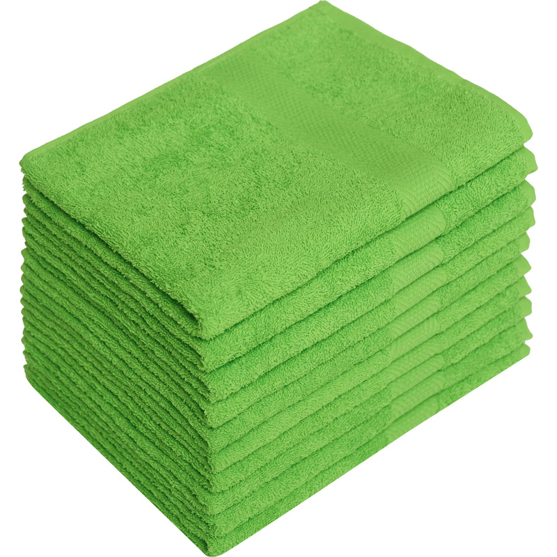 Изображение товара Набор махровых полотенец 10 штук 50x90 см салатовые хлопок