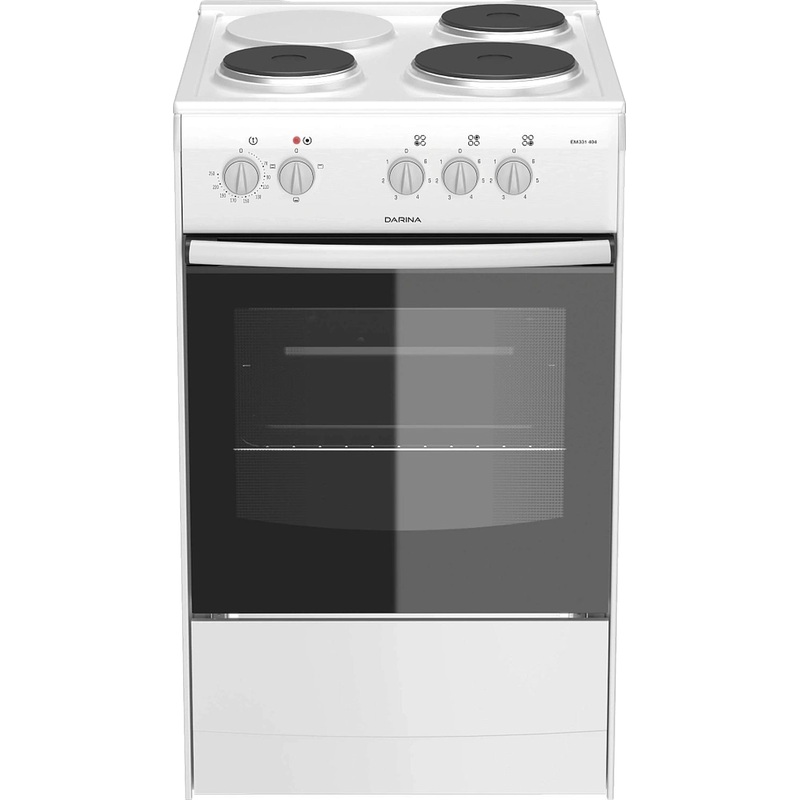 Изображение товара Электрическая плита Darina S EM331 404 W узкая белая 3 конфорки духовка 50л