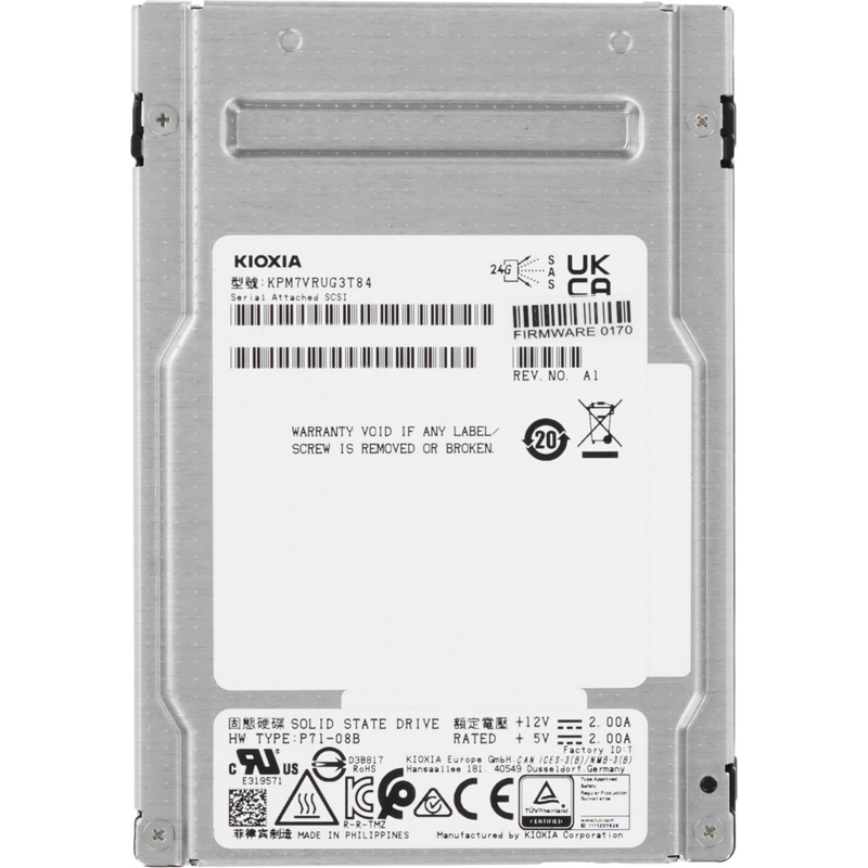 Изображение товара SSD накопитель Kioxia PM7-R 3.84 ТБ (KPM7VRUG3T84)