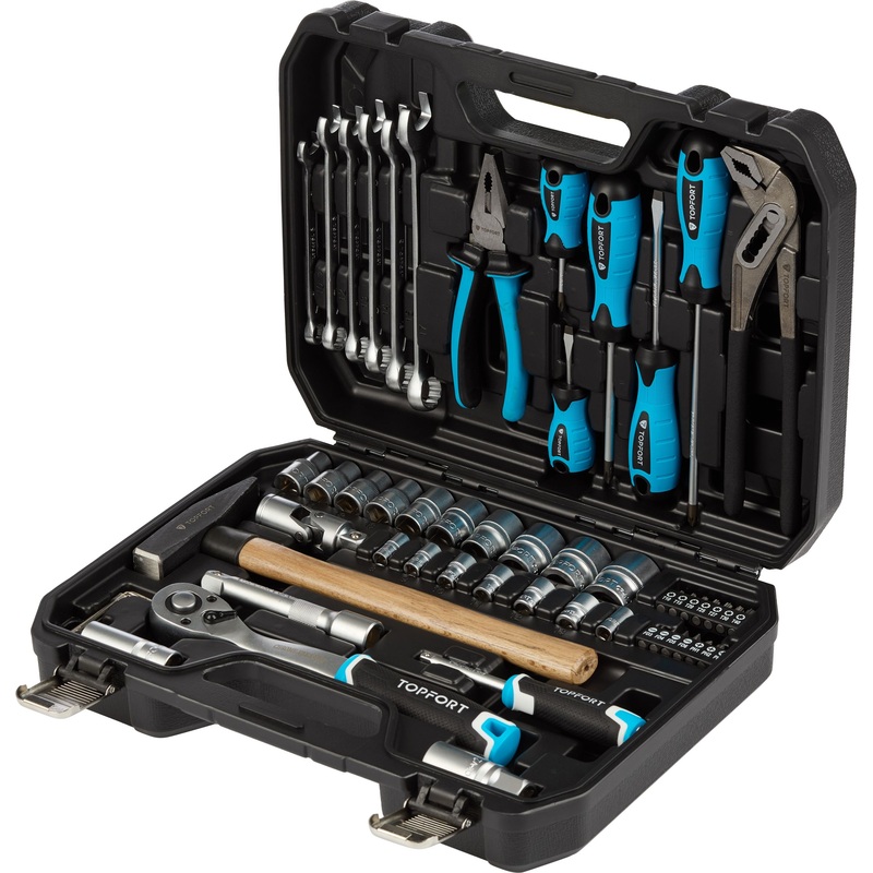 Изображение товара Набор автомобильных инструментов TOPFORT 55 предметов профессиональный кейс
