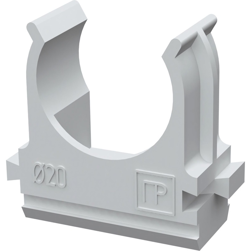 Изображение товара Клипса для труб d20 мм Промрукав 100 штук в упаковке PR.02720