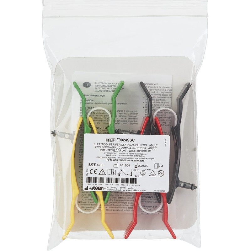 Изображение товара Многоразовые электроды для ЭКГ взрослые на конечности Fiab 4 шт