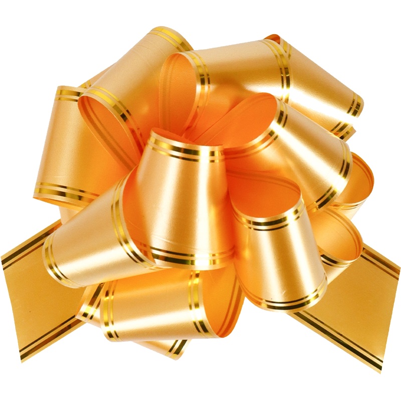 Изображение товара Подарочный бант-шар Miland Золотое сечение 18х5 см золотистый