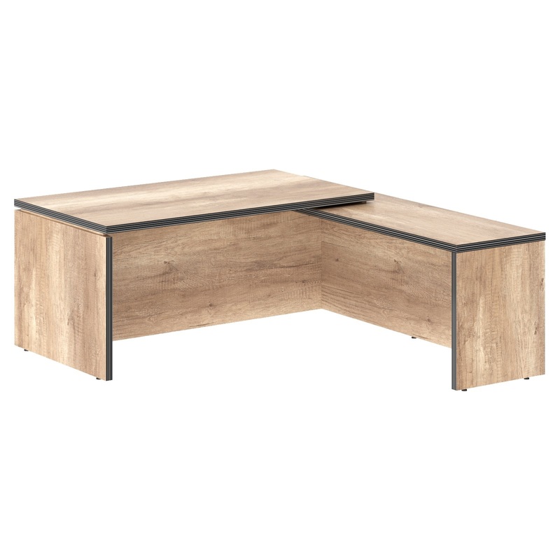 Изображение товара Стол руководителя Torr правый дуб каньон 1800х2000х750 мм офисный угловой