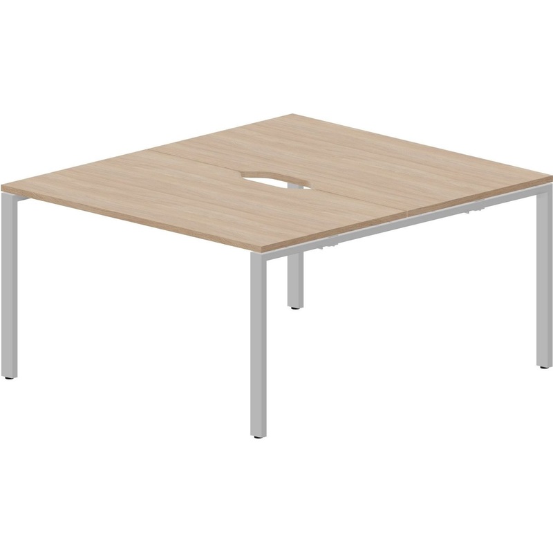 Изображение товара Стол письменный Strike STN2TV148OWAL для двух рабочих мест, дуб светлый