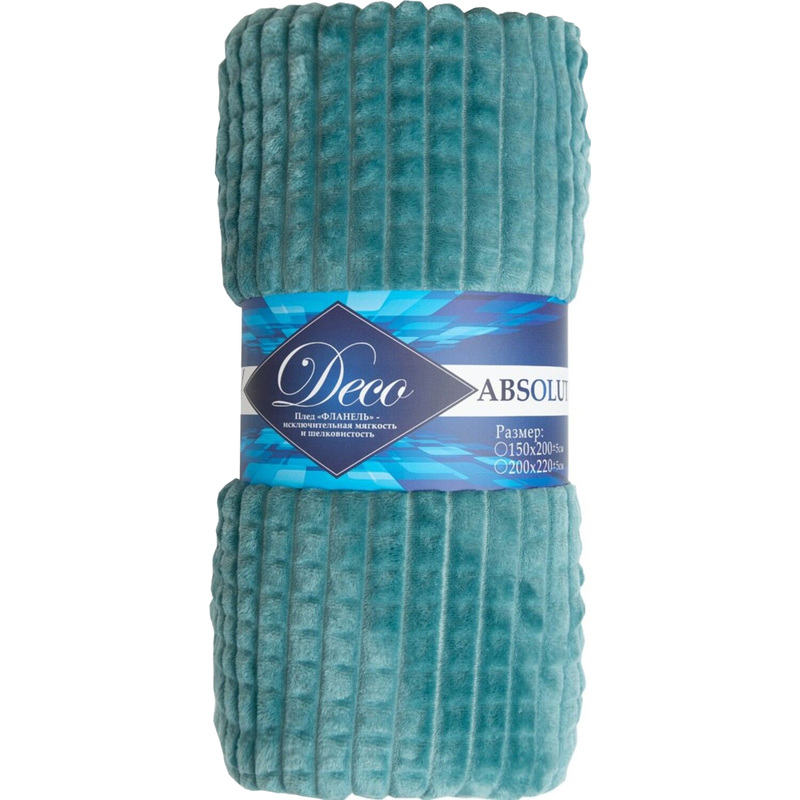 Изображение товара Плед Texrepublic Deco Кубики фланель 150х200 см бирюзовый