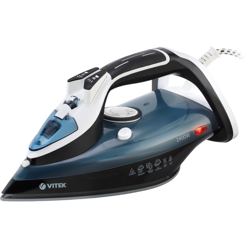 Изображение товара Утюг Vitek VT-8304 чёрный с керамической подошвой и системой самоочистки