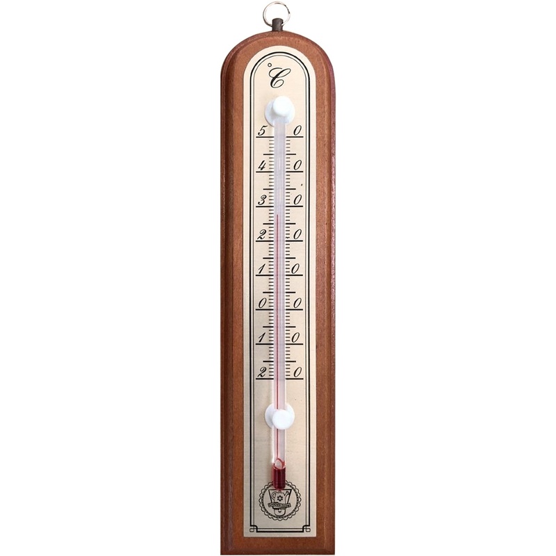 Изображение товара Термометр коричневый деревянный без ртути для помещений