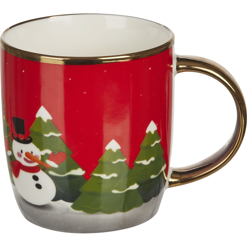 Изображение товара Новогодняя керамическая кружка 350 мл с праздничным рисунком