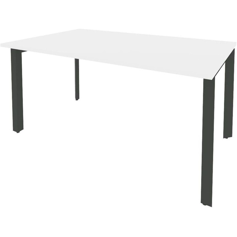 Изображение товара Стол для переговоров Onix-П O.MP-PRG-1.4 белый бриллиант с антрацитовыми акцентами
