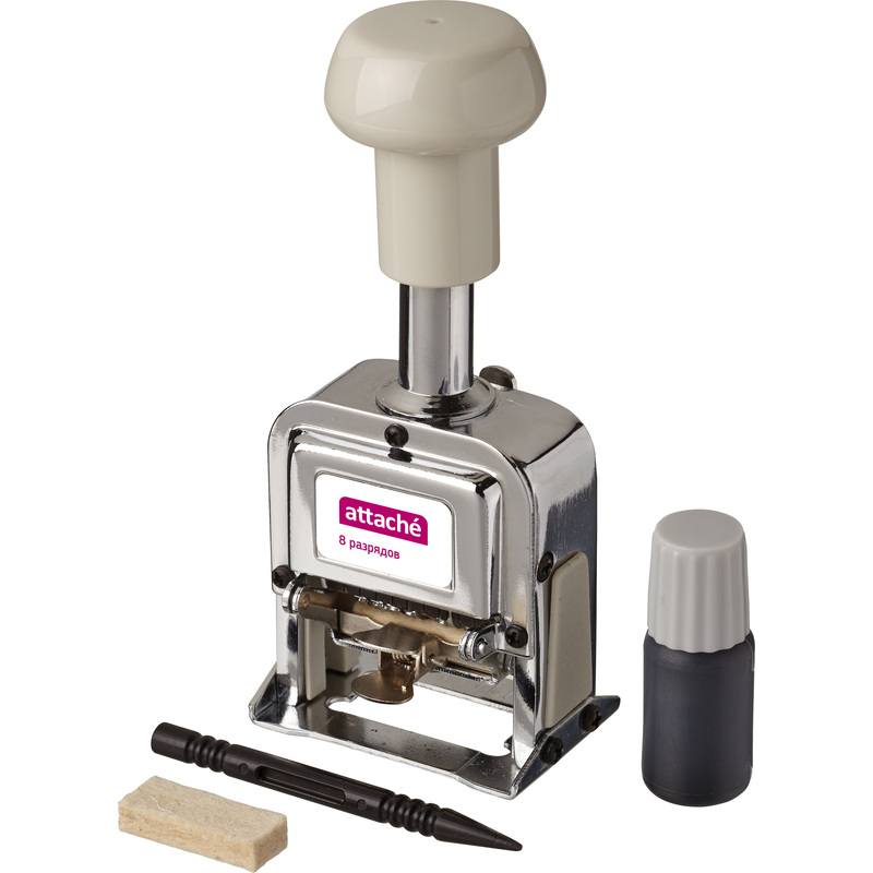 Изображение товара Автоматический нумератор Attache на 8 разрядов с размером шрифта 4,8 мм