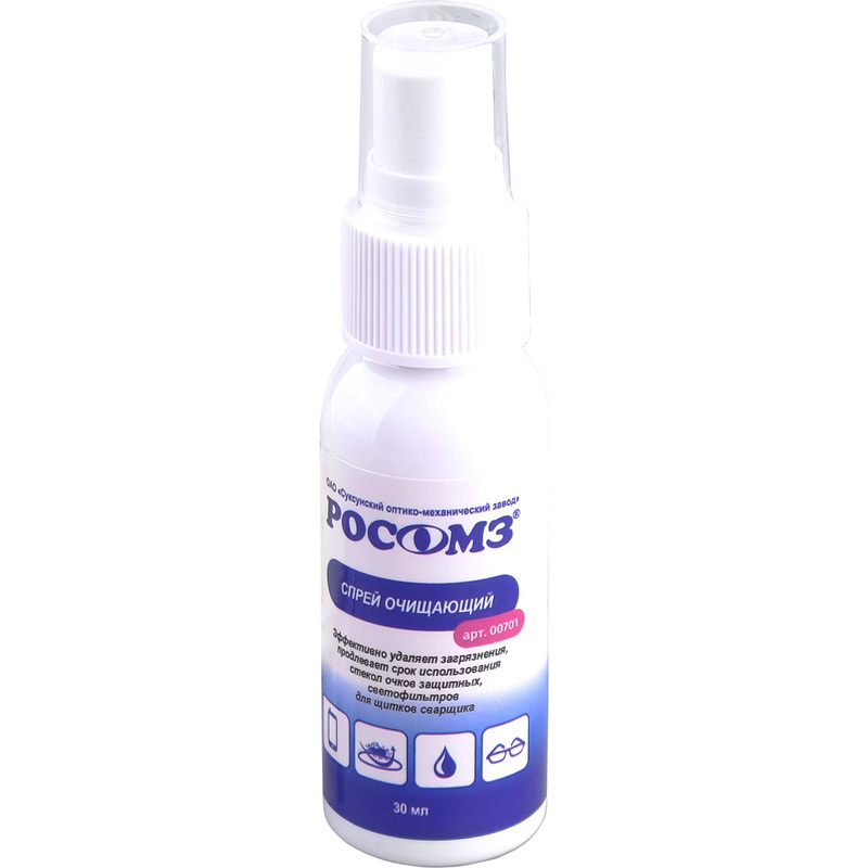 Изображение товара Спрей для очищения очков и оптики РОСОМЗ 30 мл, безопасное средство