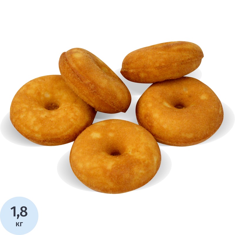 Изображение товара Печенье сдобное Ванюшкины сладости Веселые бублики мини с творогом 1.8 кг