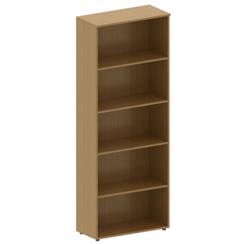 Изображение товара Уценка. Стеллаж высокий Канц ШК31.9 (орех, 5 секций, 700x330x1830 мм)