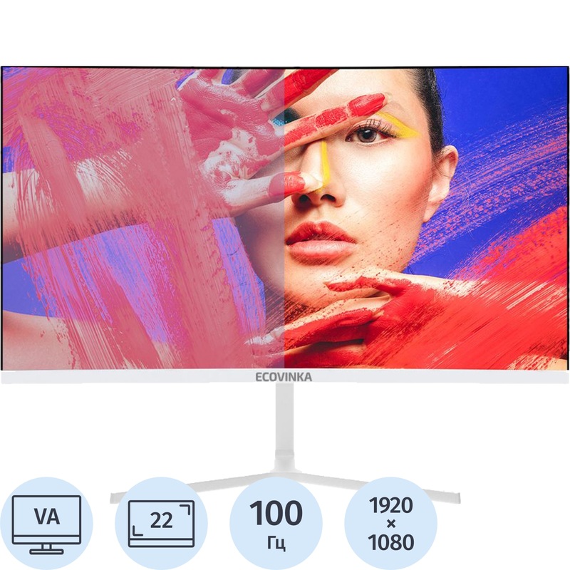 Изображение товара Монитор 22" Ecovinka SV9 Pro белый (ECVK22A1S)