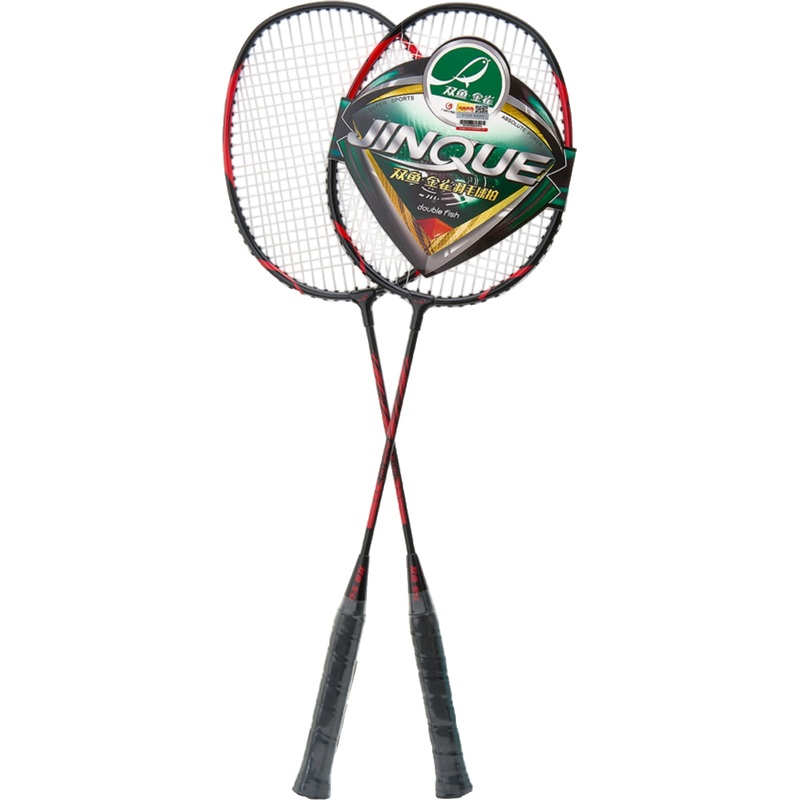 Изображение товара Набор для бадминтона Double Fish Jinque 1301 2 ракетки черный прогулка спорт