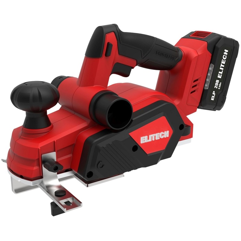 Изображение товара Аккумуляторный электрорубанок Elitech РА 2082БЛ с регулируемой глубиной строгания
