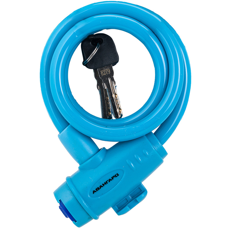 Изображение товара Замок навесной тросовый Авангард ВС-Т10 голубой 1000 мм