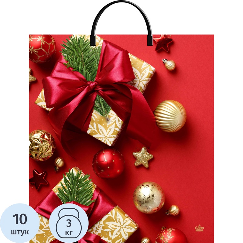 Изображение товара Пакет подарочный Тикопластик Идеал (44х40x0.5 см, 10 штук в упаковке)