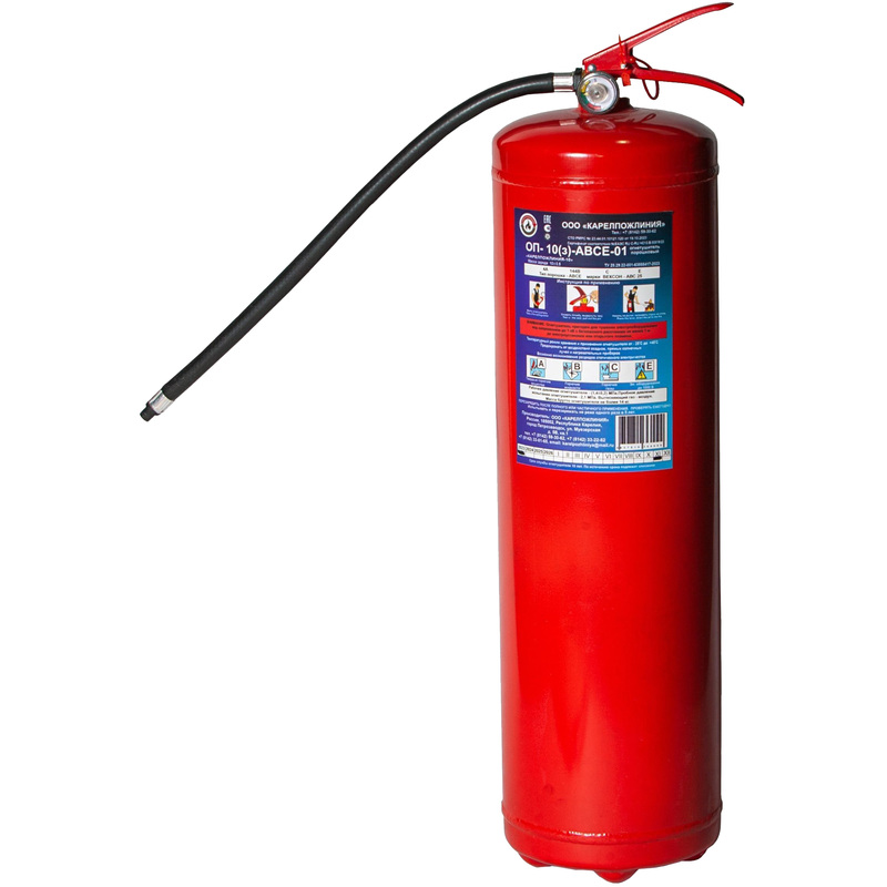 Изображение товара Огнетушитель порошковый КАРЕЛПОЖЛИНИЯ ОП-10(з) 10кг