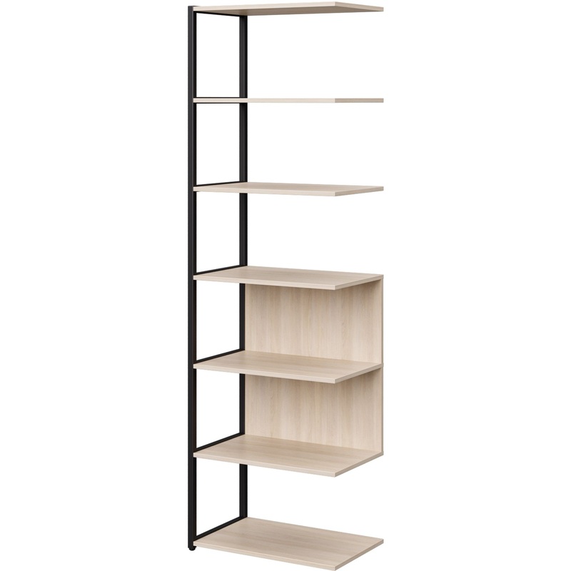 Изображение товара Полустеллаж для документов Easy to lead K-Loft 241H025 дуб скандинавский/чёрный 645х400х2105 мм